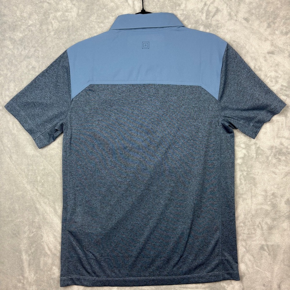 5.11 Tactical Men Sm. Rapid S/S Polo Atlas Blue Enduro-Flex Shirt Gorpcore NWT - Picture 4 of 13